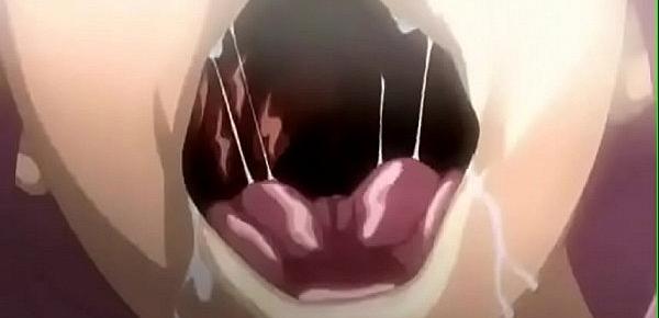  hot anime teen giving a hard blowjob sex